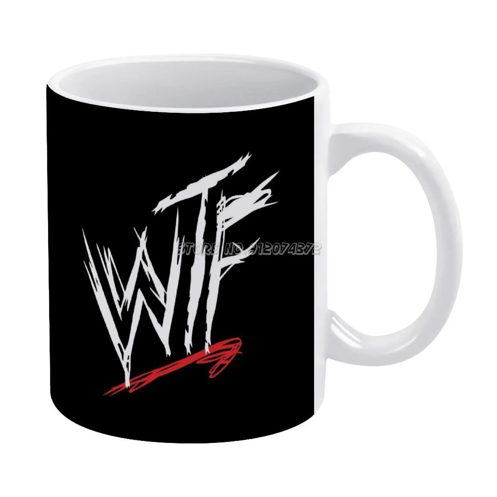 Кофейные кружки Wtf, стильная мультяшная чашка для чая и кофе, Женская пародия по борьбе, фальшивая борьба, борьба вфк