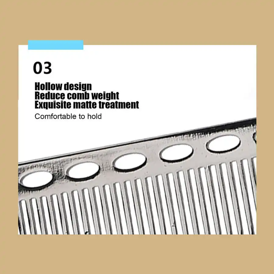 3 шт./компл. алюминиевая Парикмахерская Хвостовая расческа Антистатическая для