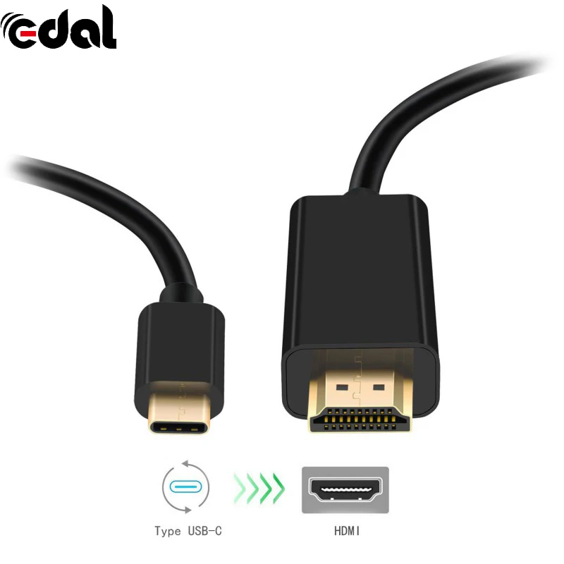 USB C к HDMI 4K кабель адаптер Тип Thunderbolt 3 для huawei mate 20 macBook pro 2019 galaxy S9 USB-C |