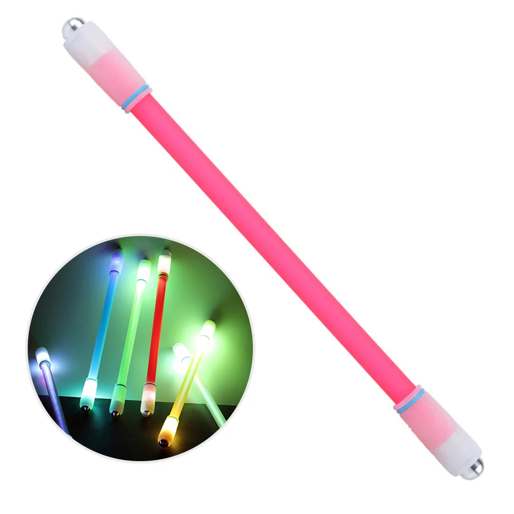 

LED Rolling Finger Rotating Pen with No Pen Refill Colorful Luminous Pen Special Needs to Relieve Anxiety Rotating Ballpoint Pen