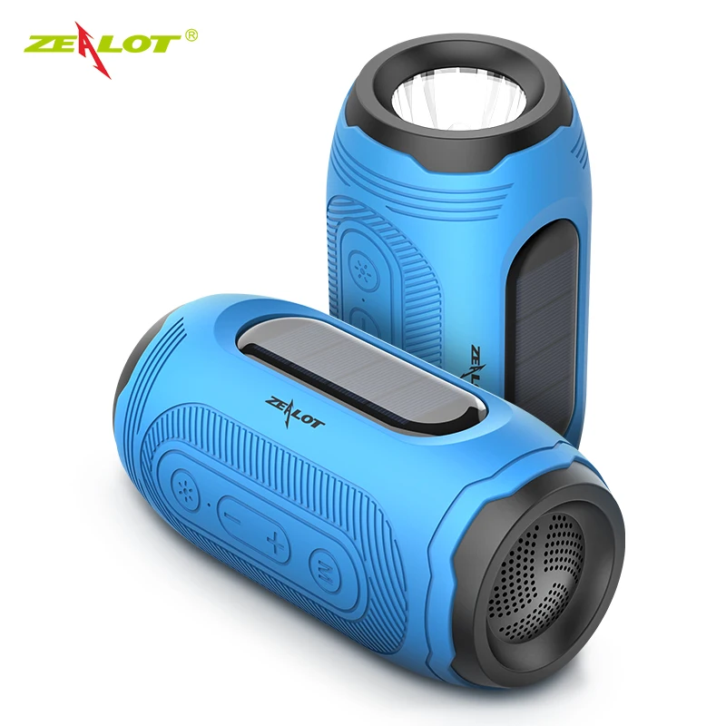 

Zealot A4 Mini Wireless Bluetooth 5.0 Speaker Solar charging Outdoor Bass Speaker 8H Play-time Clear Stereo Sound