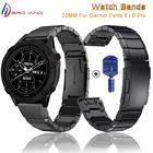 Ремешок из нержавеющей стали для часов Garmin Fenix 6 pro55 PlusInstinctForerunner 945, 22 мм