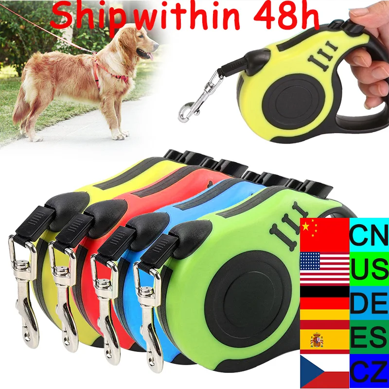 3 м/5 м прочный поводок для собак автоматический Выдвижной Нейлоновый Поводок