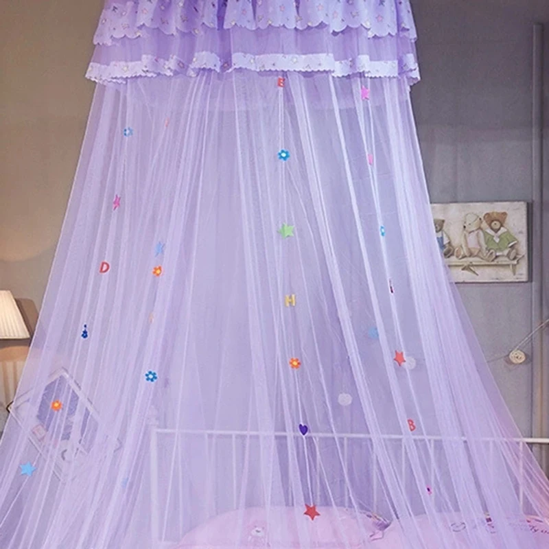 Топ! детская элегантная Тюлевая кровать балдахин сетчатый навес круглой формы