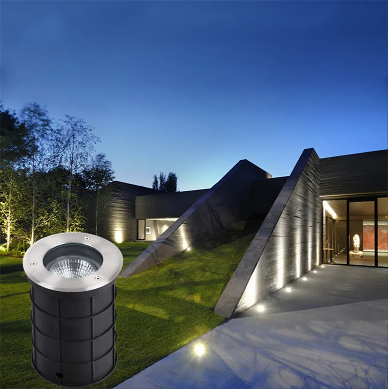 

Cob Adjustable Angle Ground Light Buried Light Courtyard Park Square Street Floor Light Ip65 Waterproof Outdoor Deck Lights 10W