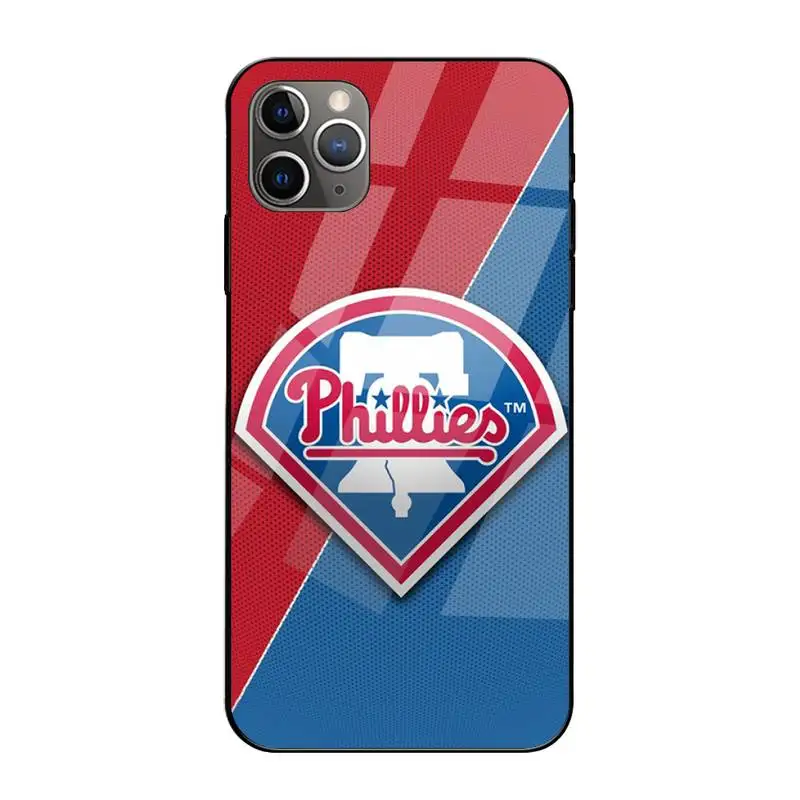 

Philadelphia Phillies Phone Case Tempered Glass For Iphone6plus 6S 7 7plus 8 X XS XSmax XR 11 12 Pro Max 12mini