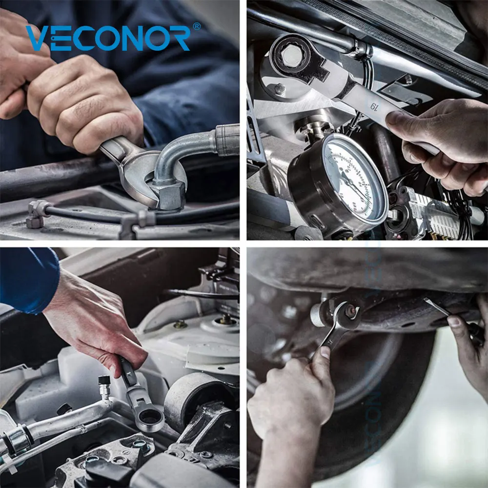 9 шт ключ трещетка дюймовый стандарт Наборы инструментов до зеркального блеска