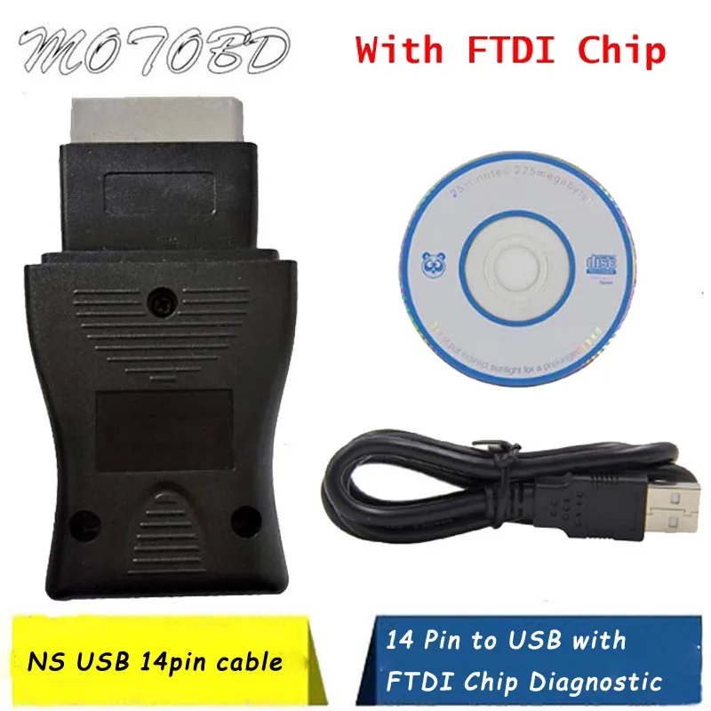 LR10 Новое поступление для Нисан Cnsult USB 14pin кабель диагностический Интерфейс OBD2 OBDII
