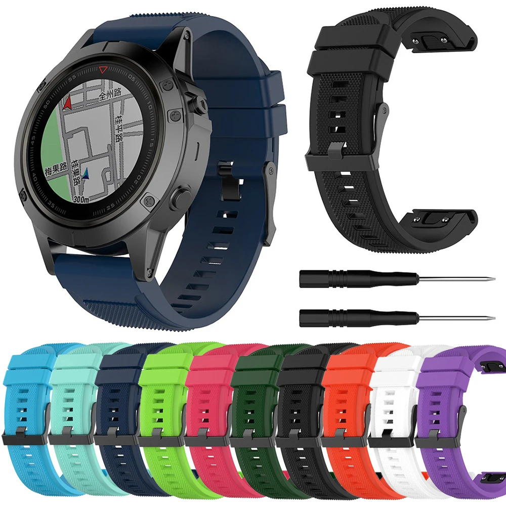 Резиновый ремешок Essidi для наручных часов браслет Garmin Fenix /Fenix 5X /fenix puls/fenix3 /fenix3 HR/
