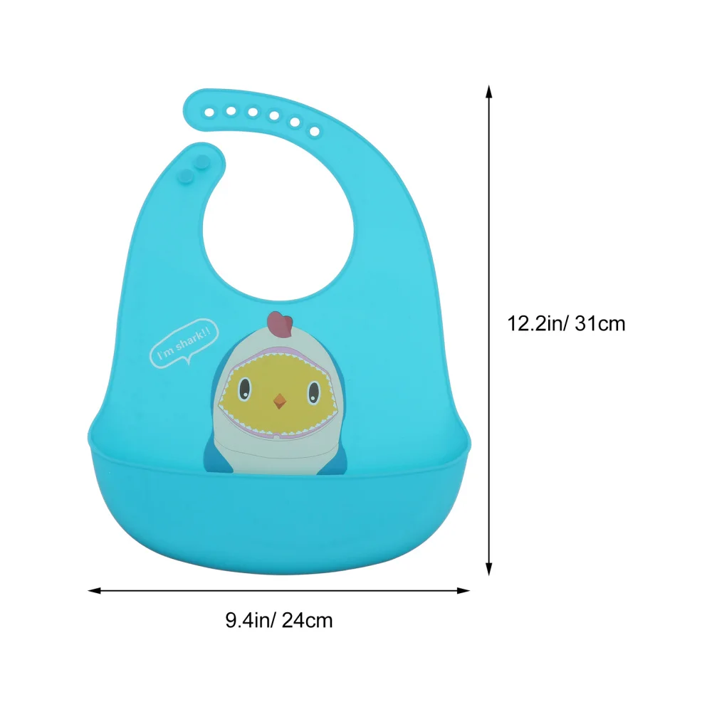 

3pcs Portable Toddler Bib Silicone Bibs for Infant (Pink, Yellow, Blue)