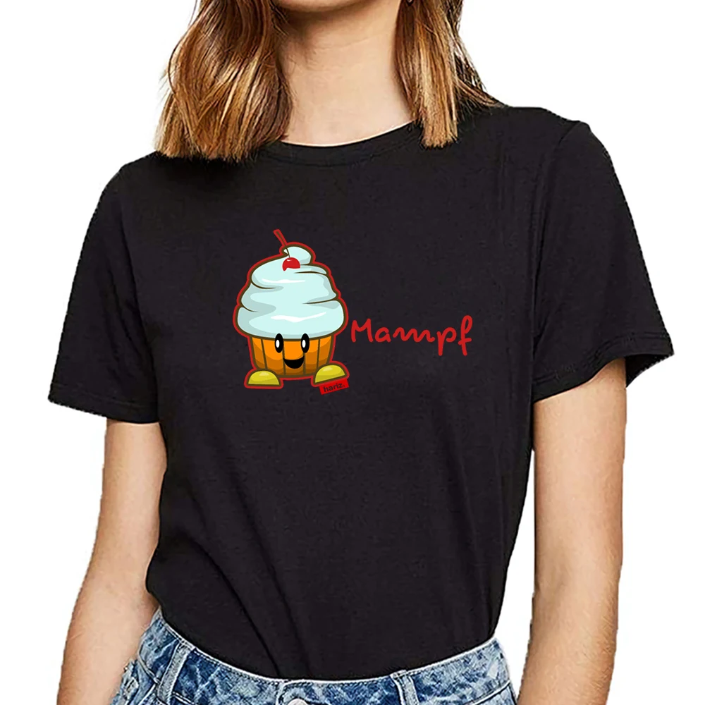 Топы футболки для женщин mampf cupcake hariz kitchen Детские сексуальные Harajuku короткие