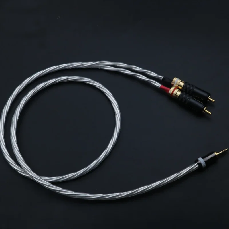 HIFI Nordost серебристый Aux 3 5 мм разъем для гарнитуры 2 RCA аудио сигнальная линия