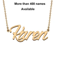 karen kassidy name necklaces for girl women family best friends birthday christmas wedding gift jewelry present anniversary