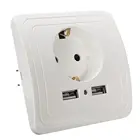 Настенная розетка с 2 USB-портами, 16 А, 250 В