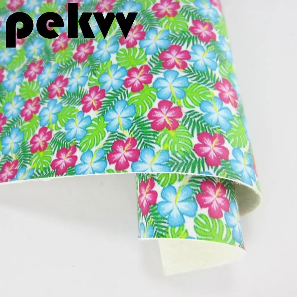 PR041 Pekvv 21 см X 30 см A4 лист Цветы искусственная Синтетическая кожаная ткань для волос луки серьги Узелок сумки украшения PR007 - Цвет: PR041