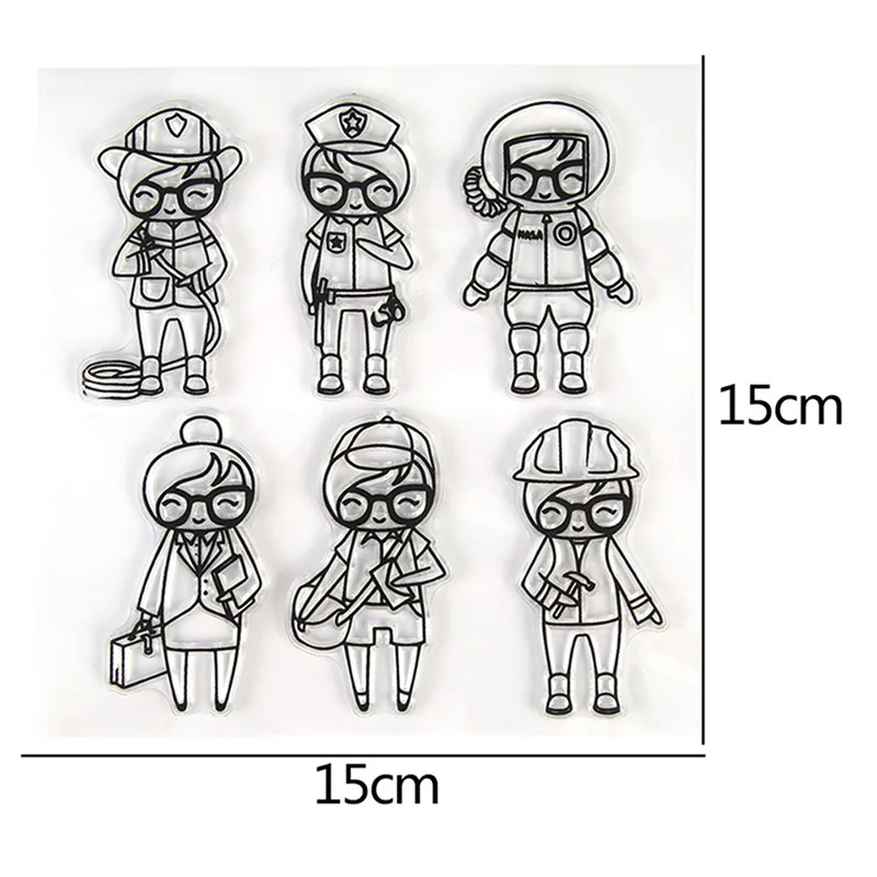 Прозрачные силиконовые штампы прозрачные для самостоятельной сборки пожарного