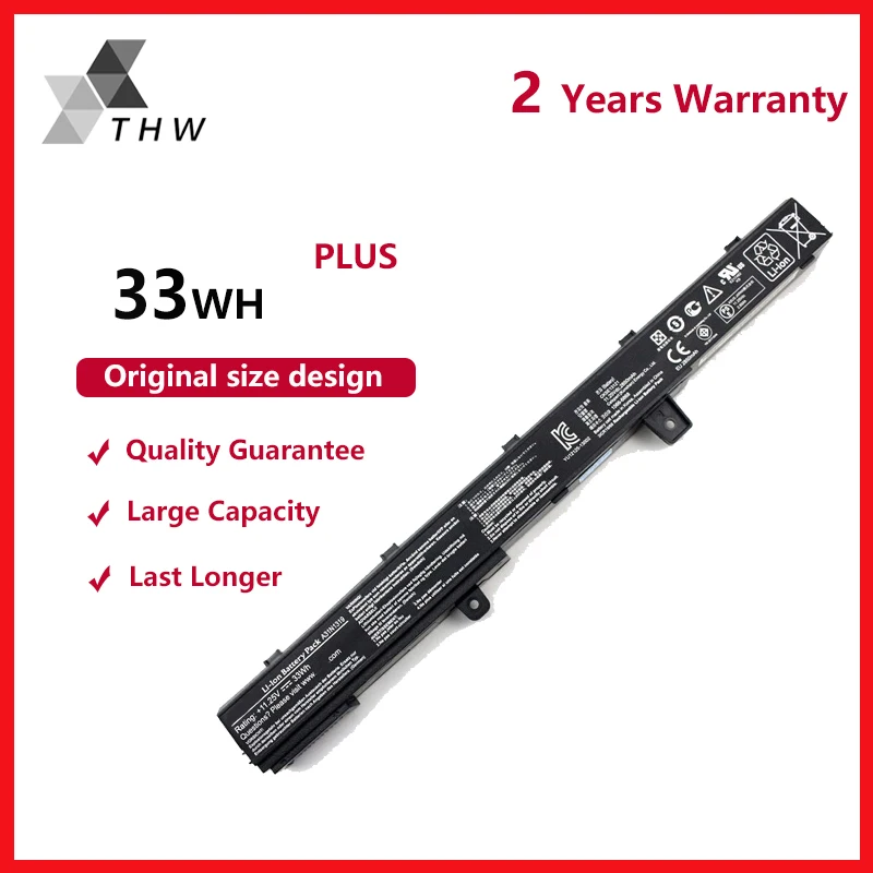 THW ноутбук Батарея A41N1308 A31N1319 для ASUS X551C X551CA X551M 0B110-00250100M X45LI9C YU12008-13007D | Компьютеры и