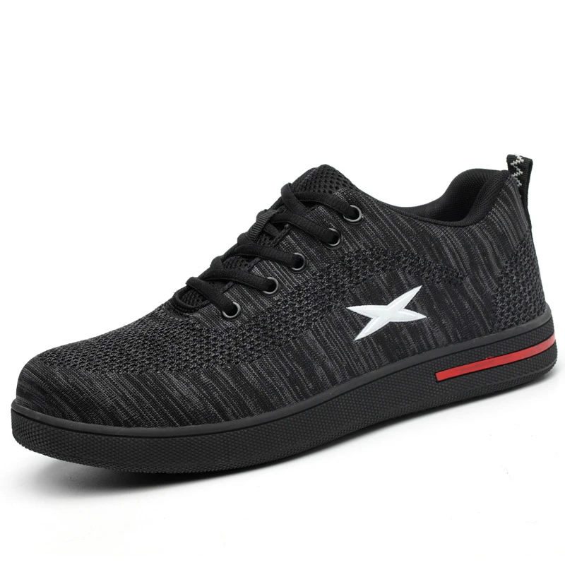 Мужская обувь для отдыха из дышащего сетчатого материала со стальным носком