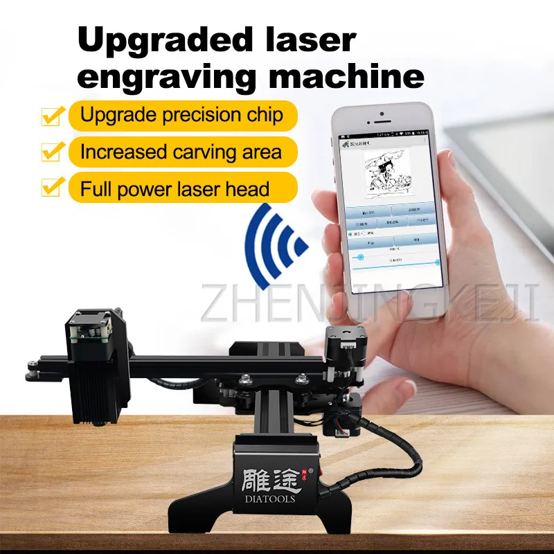 

Маленький лазерный гравировальный станок, миниатюрная высокоточная маркировочная машина «сделай сам» 20*17 см, портативные инструменты для резки и печати по дереву