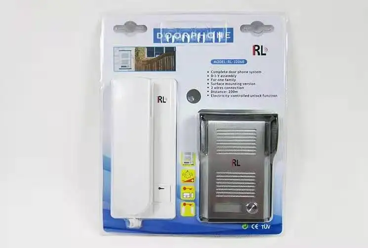 RL-3206B квартира домашней безопасности домофона аудио дверной звонок, 2-проводной домофонная система функция разблокирования