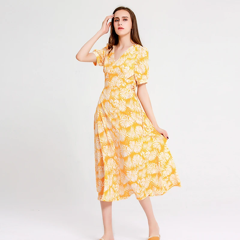 Модное облегающее платье с пышными рукавами сексуальное богемное пляжное