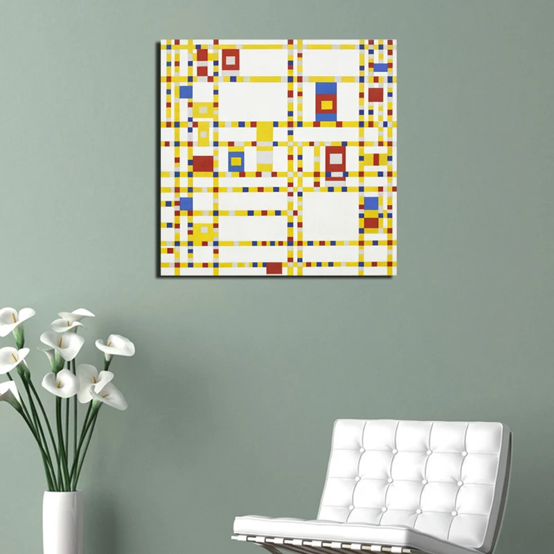 Фотообои Piet Cornelies Mondrian Картина на холсте принты для гостиной украшение дома