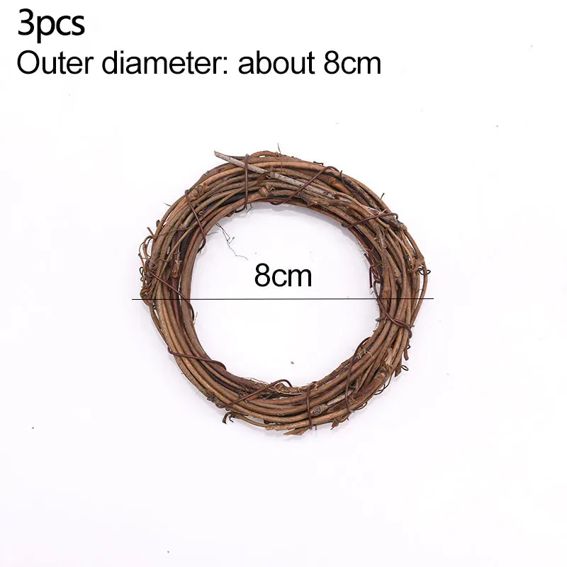 3pcs-8cm 10-40 см золотое железное металлическое кольцо, венок, гирлянда, сделай сам, настенная подвесная гирлянда, рождественские, свадебные украшения, металлические кольца - Цвет: 3pcs-8cm