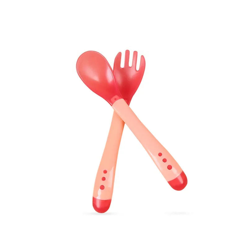 1 Набор для кормления ребенка столовая посуда с датчиком температуры силиконовая