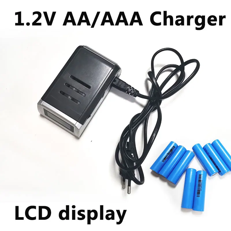 Умное зарядное устройство GTK 1 2 в AA/AAA 5 Вт с ЖК дисплеем для перезаряжаемых ni MH cd
