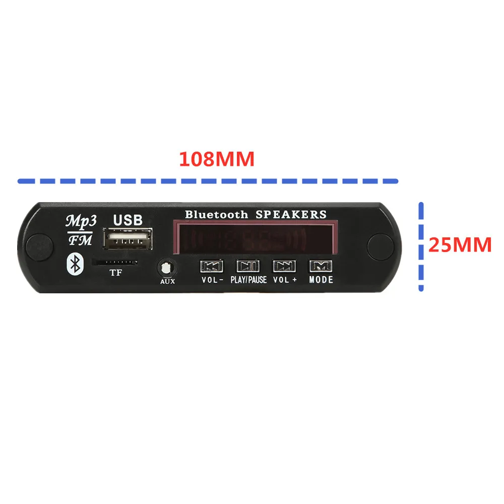Плата декодера MP3 WPE 12 В аудио модуль USB TF радио Bluetooth5.0 беспроводной музыкальный