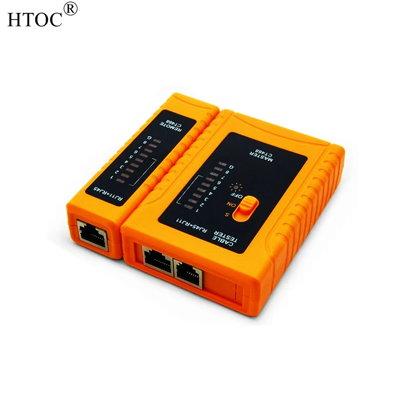 

HTOC RJ45 Network Cable Tester For LAN Phone RJ45/RJ11/RJ12/CAT5/CAT6/CAT7 UTP Wire Test Tool Five Kinds Of Color