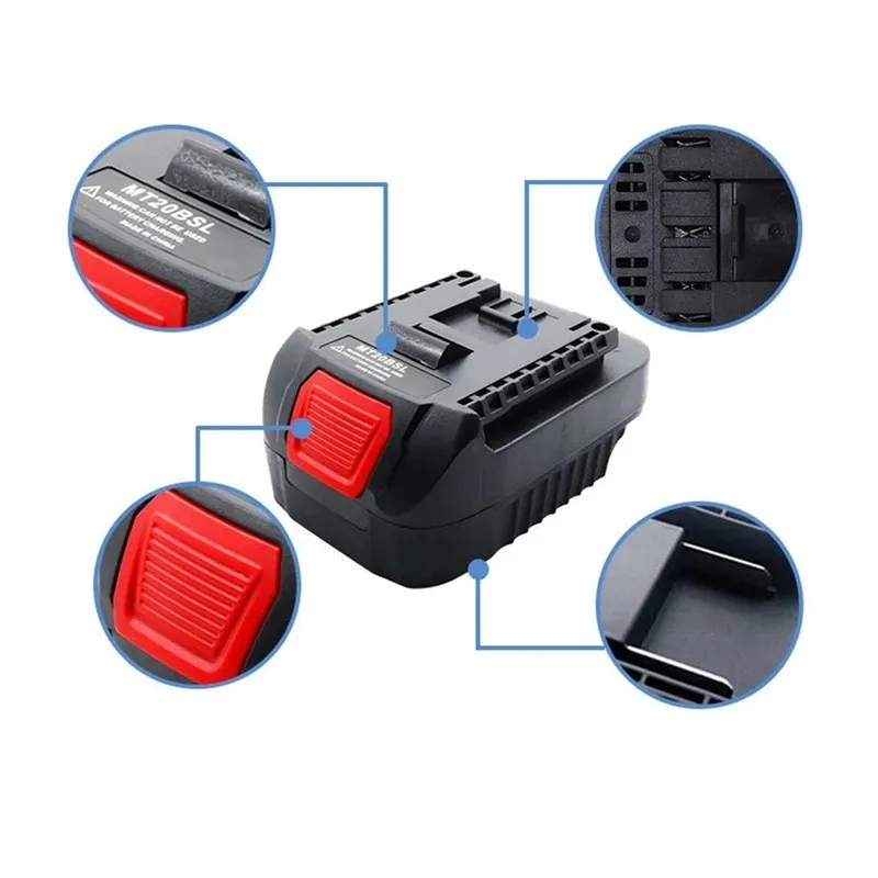 

MT20BSL Li-Ion Battery Converter Adapter For BL1860B/BL1860/BL1850B Quality Batteries Adapter For BOS 18V Cordless Power Tools