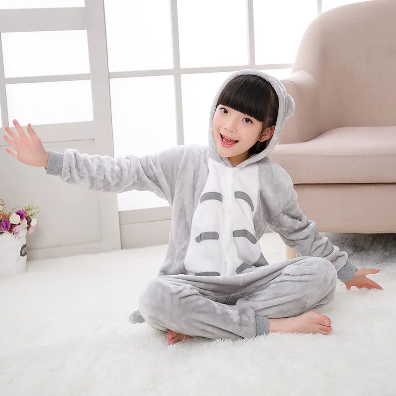 Кигуруми костюм соседа Тоторо Детская Пижама комбинезон с капюшоном для