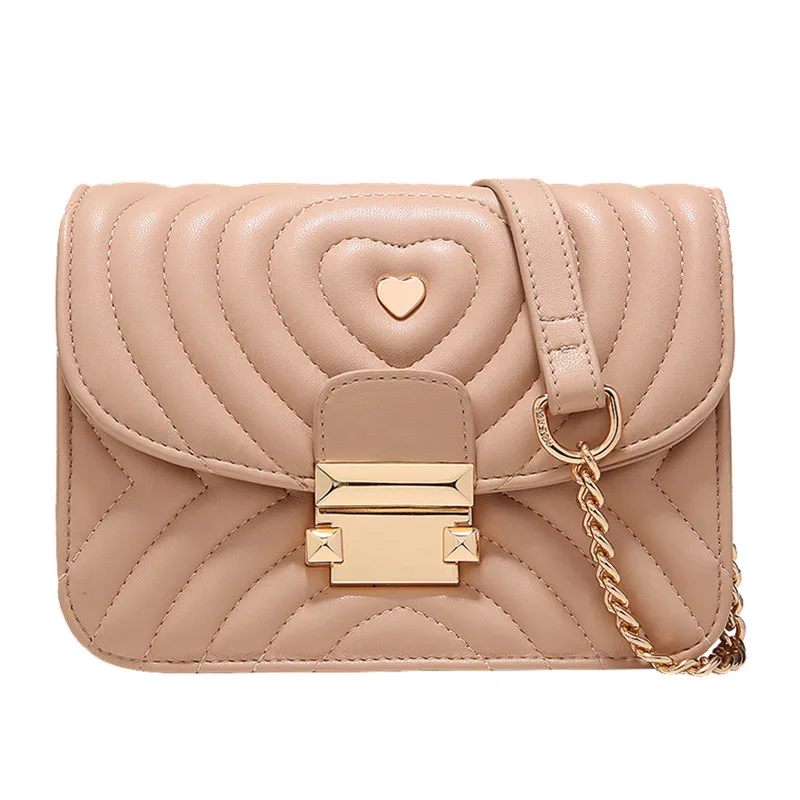 Женская сумка мессенджер TOUTOU универсальная розовая на одно плечо с цепочкой лето