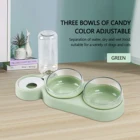 Миска для домашних животных кошек двойная миска, кормушка для воды с автоматическим дозатором воды, миска для собак и кошек, питьевая поднятая миска, Три миски