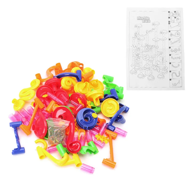 105 шт./компл. гоночной игры работают пластмассовый лабиринт шарики трек дом