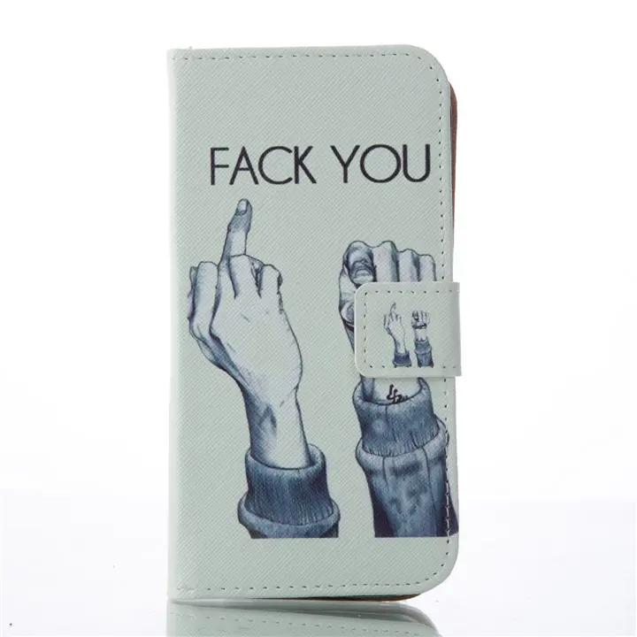 Fack You Роскошный чехол для samsung Galaxy j2Pro A8 A5 S9 S8 S7 S6 S5 A3 j5 j3 Prime кошелек модные Единорог Небесно Ретро Чехол E23G - Цвет: Fack You