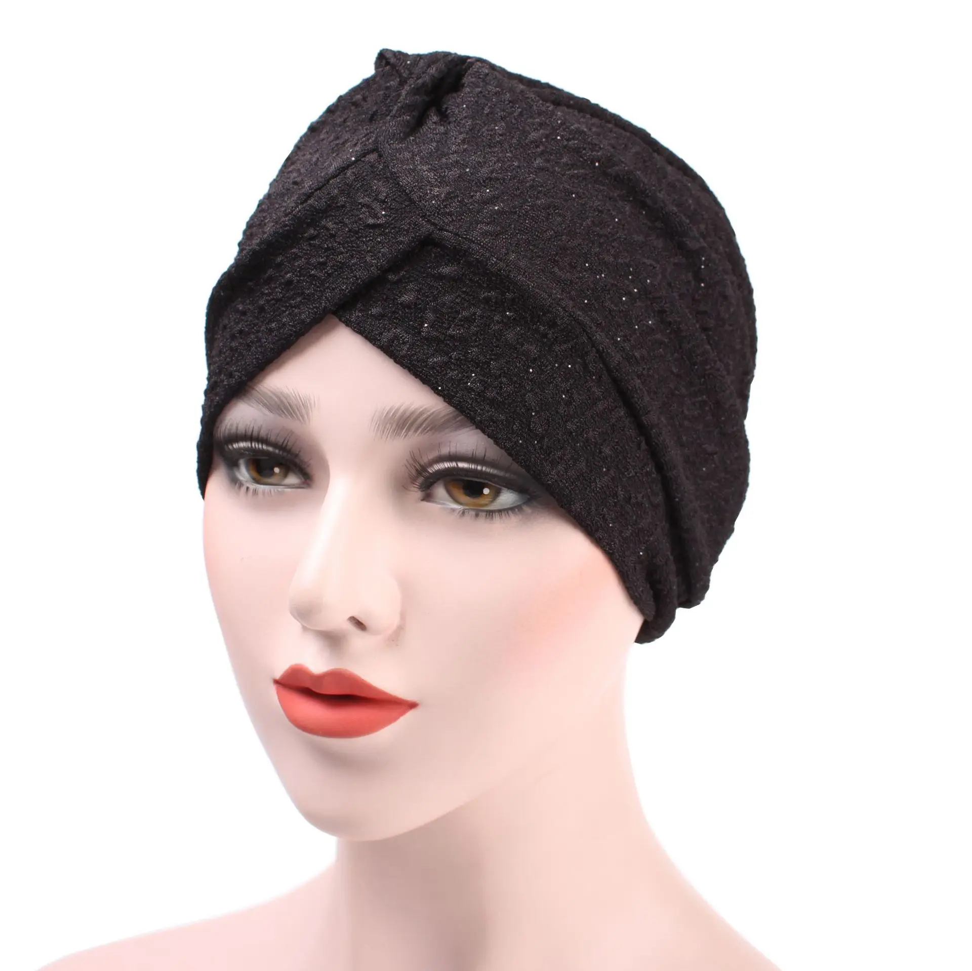 

New European and American pure color headscarf Muslim Indian headtie