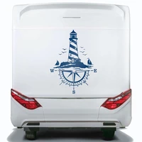 camping rv caravan lighthouse comb of the winds compass car suv 4x4 offroad decal sticker vinyl vehicle decor