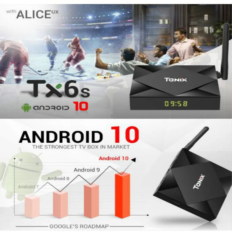android 10 0 tv box android 10 allwinner h616 tanix tx6s max 4gb ram 64gb rom quadcore 6k dual wifi tx6 media player youtube free global shipping