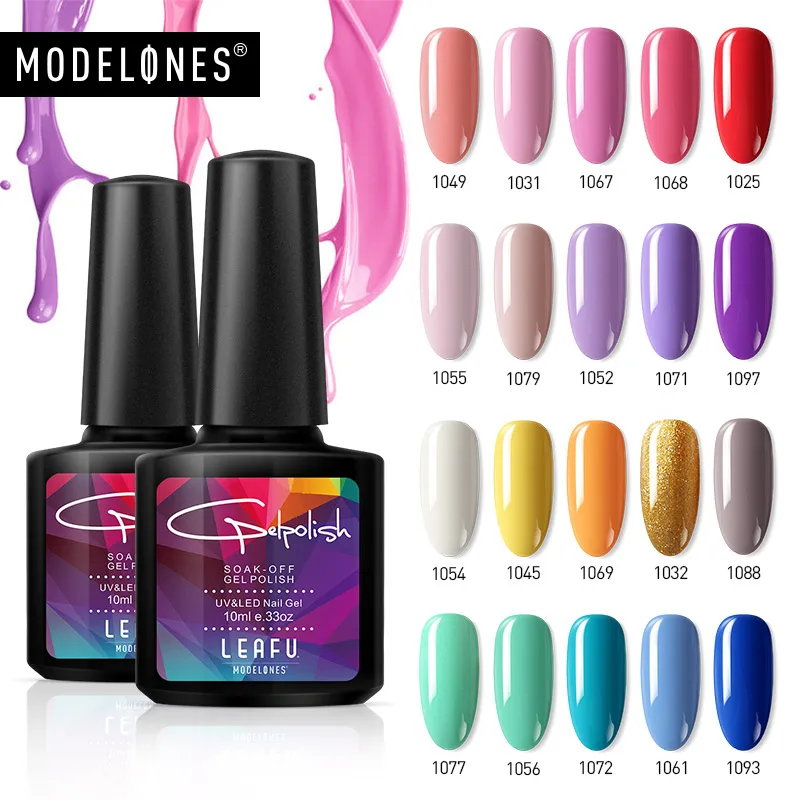 Modelones 20 шт./лот био Гели Soak Off Гибридный Led Лак для ногтей Гель лак Длительное