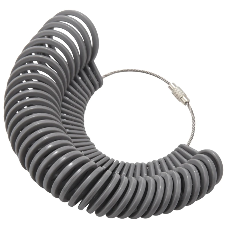 

Finger Ring Sizer Gauge Plastic Jeweler Sizing Tool - Grey