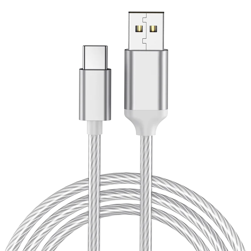 led light charger usb cable for xiaomi redmi note10 huawei p40 pro oppo phone accessories type c cable fast charging usb c cable free global shipping
