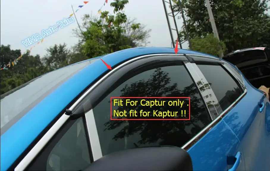 Lapetus 4 шт. для Renault Captur 2014 2015 2016 козырьки окон защита от ветра дождя дефлектор