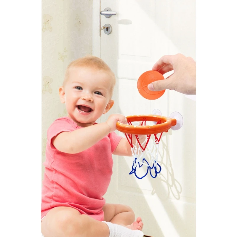 

Mini Basketball Hoop Wall-Mount Hoops & Goals Bath Toy Includes 3 Ball 1 Suction Hoop Interactive Toy Playset for Baby