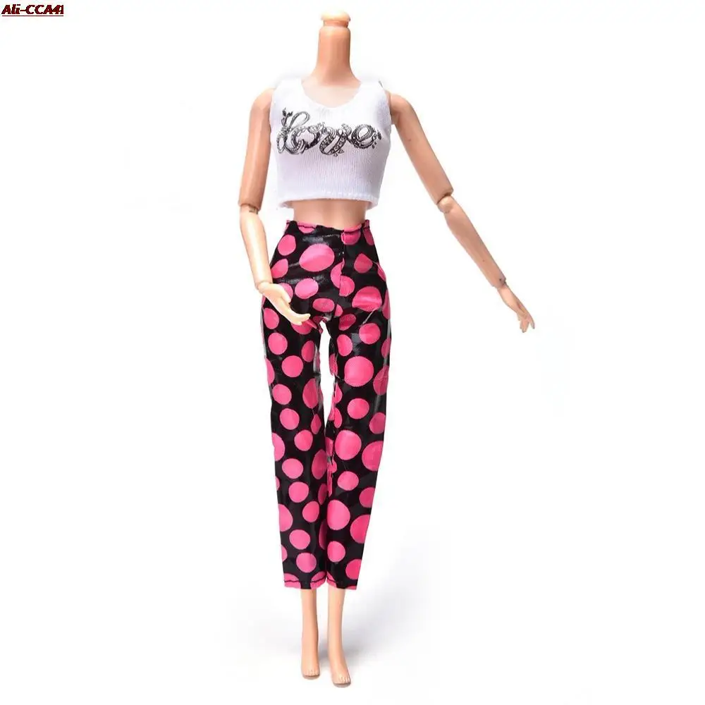 

2Pcs/set Fashion Handmade Vest And Pant Kids Toys Doll Casual Clothes Summer Cool Suit Clothing For Doll Gift