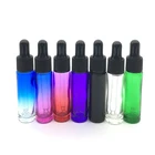 10 мл градиентные цветная стеклянная бутылочка флаконы с пипеткой для духов толстые однотонные стеклянные флаконы с капельницей сосуд для эфирных масел 20 шт.
