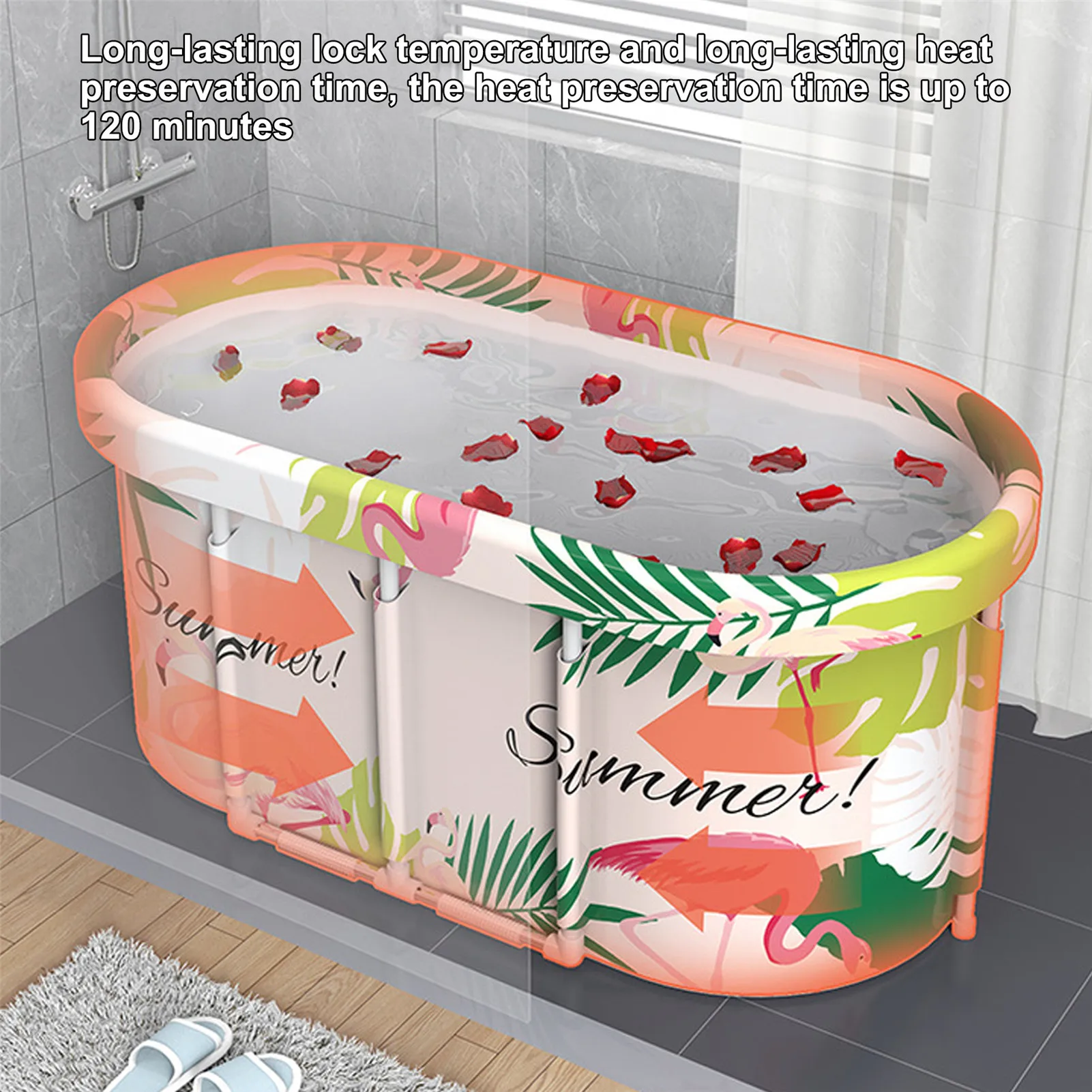 

Portable Folding Bathtub Set Foldable Soaking Bathing Tub Adult Bathtub Bath Barrel Beauty Spa Household Large Tub Full Body