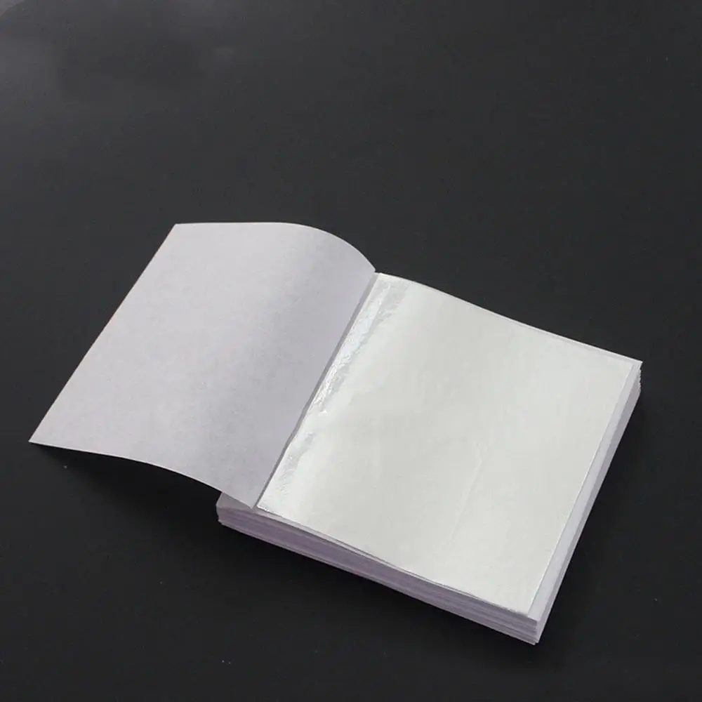 

Silver Durable Silver Foil Paper Leaf Foil Paper Home Decoration Imitation Creative Gilding Craft Paper Universal