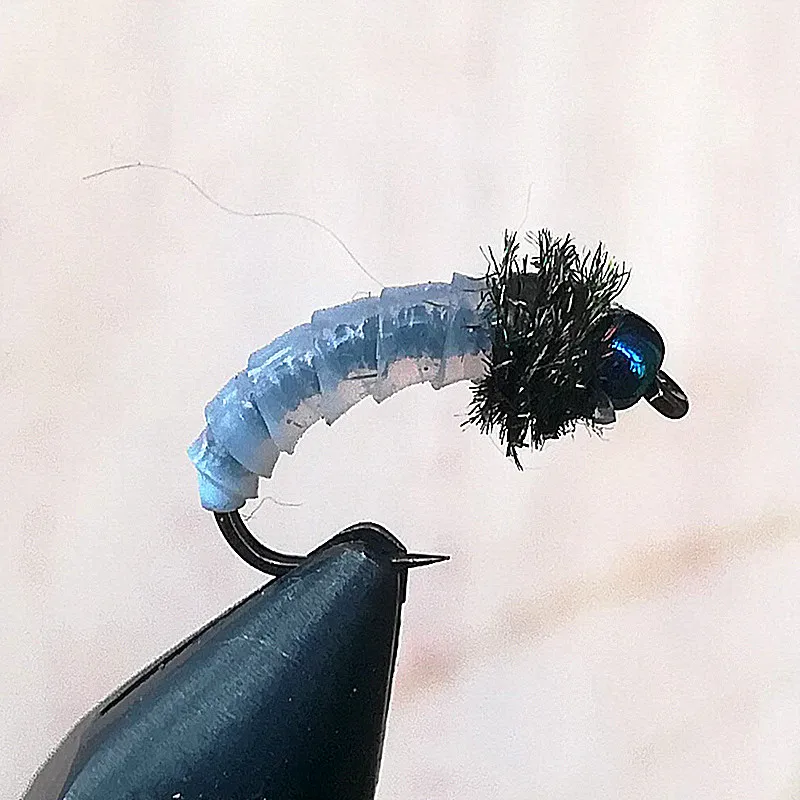 KKWEZVA 24 шт Искусственные Nymph Scud силиконовые кожи рыболовные крючки Мухи Для Летающая форель Рыбалка привлекает насекомых приманки